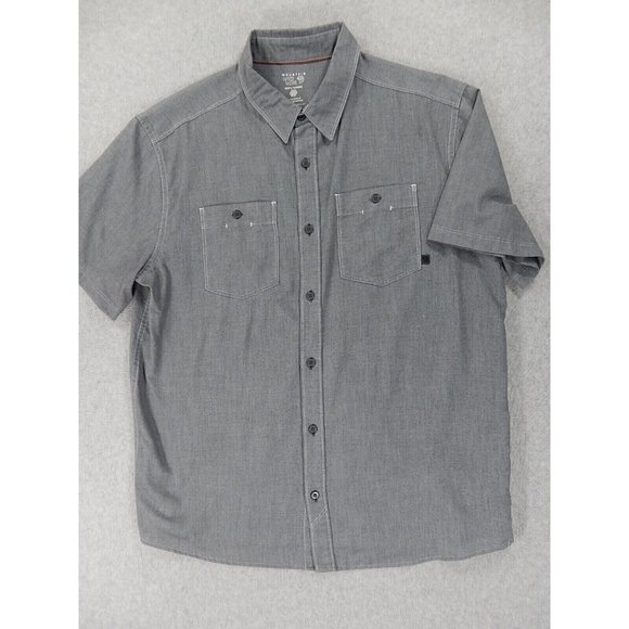 Mountain Hardwear Double Pocket S/S Button‎ Down Shirt (Men's Large) Blue/Gray - Picture 1 of 7